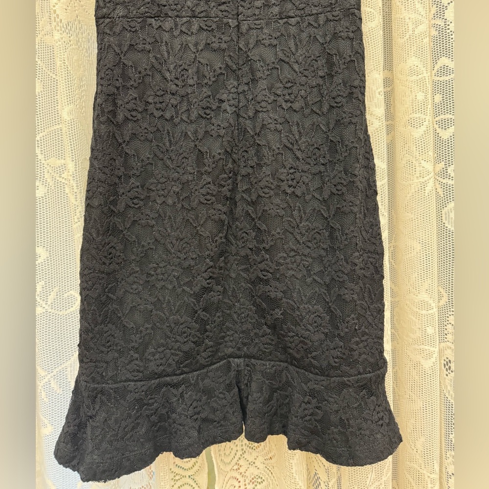 Black Lace Mini Dress - Picture 6 of 7